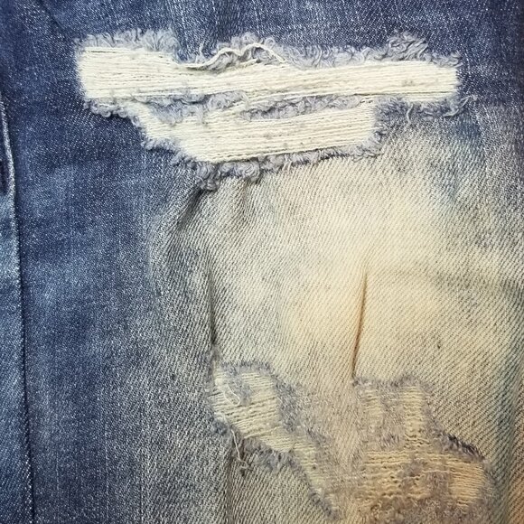 Trestles Supply Co. Distressed Ripped Men Size 30 Blue Denim Jean Shorts NWT - Picture 5 of 10